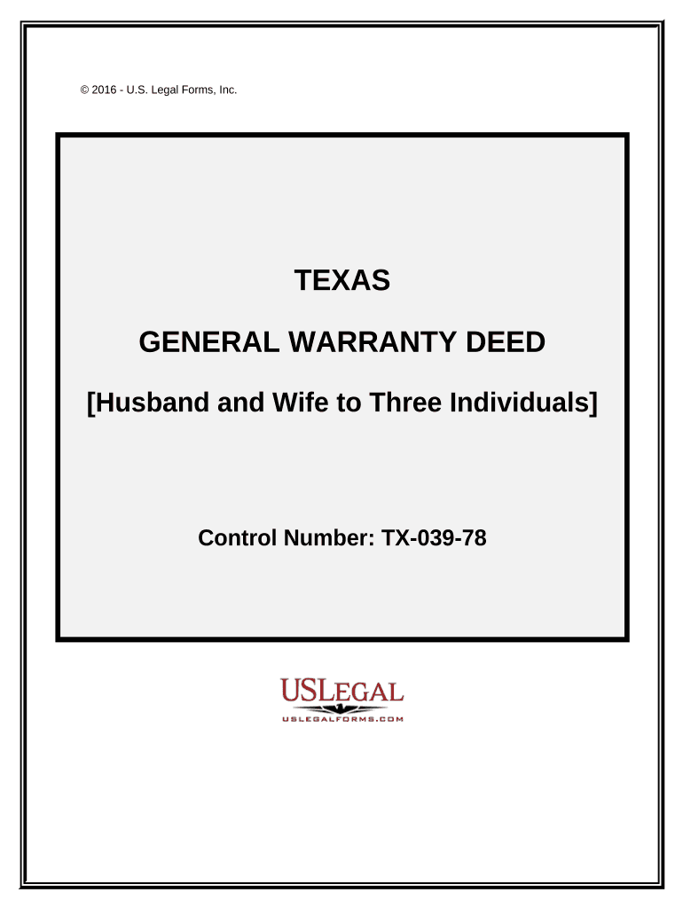 Texas General Deed  Form