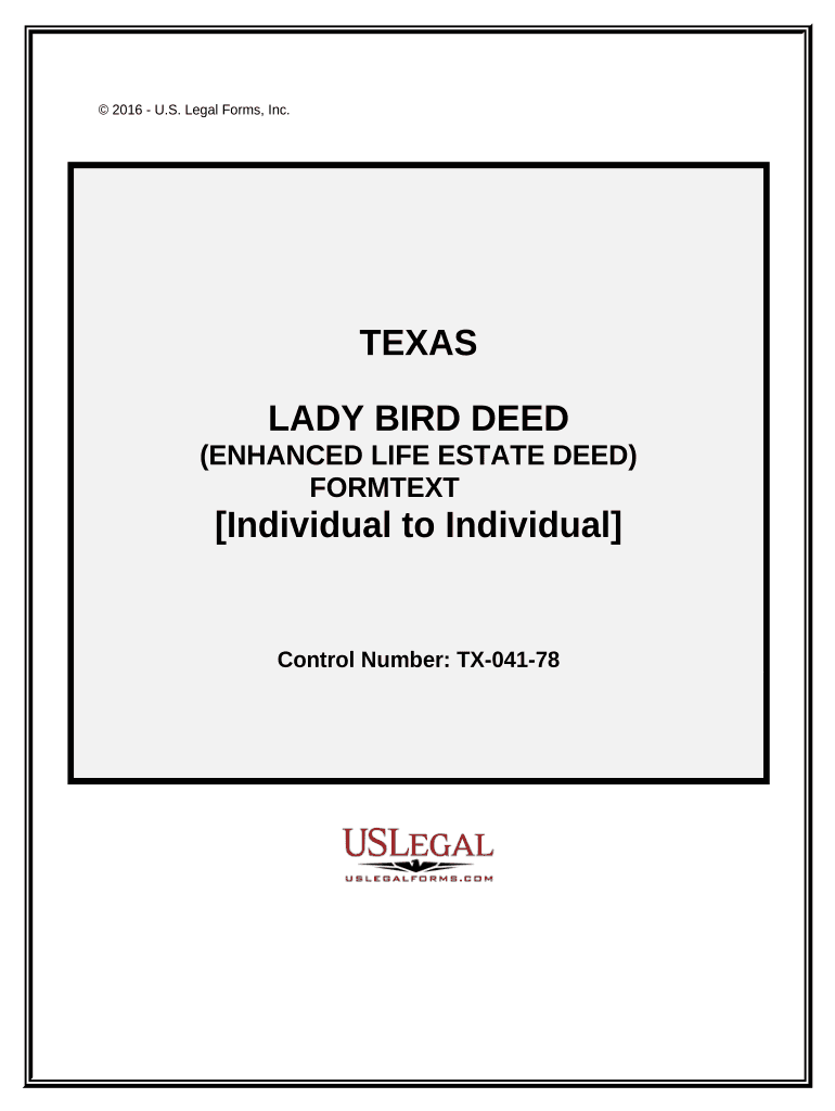 Texas Lady Bird Deed  Form