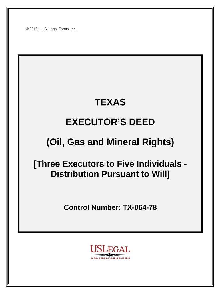 Texas Executors  Form