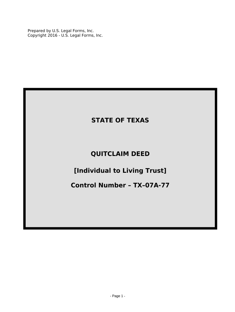 Deed Individual Trust  Form