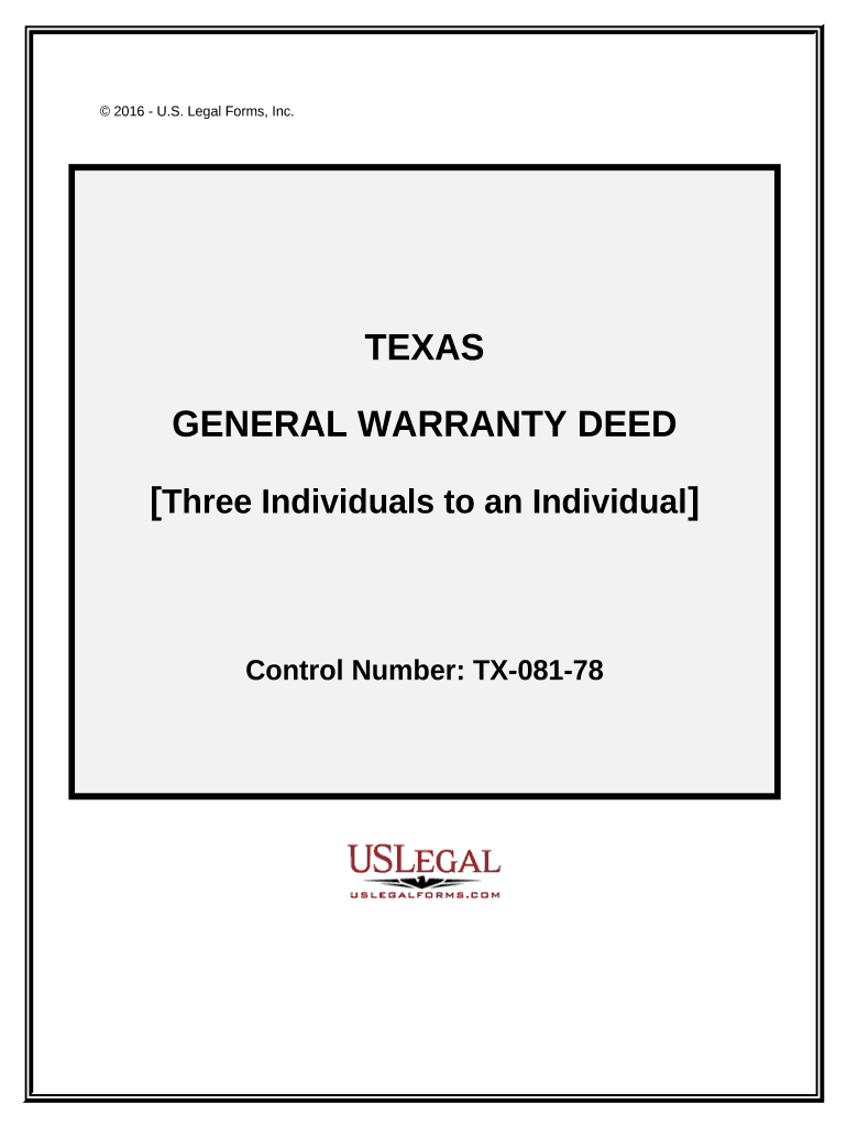 Texas Warranty Deed  Form