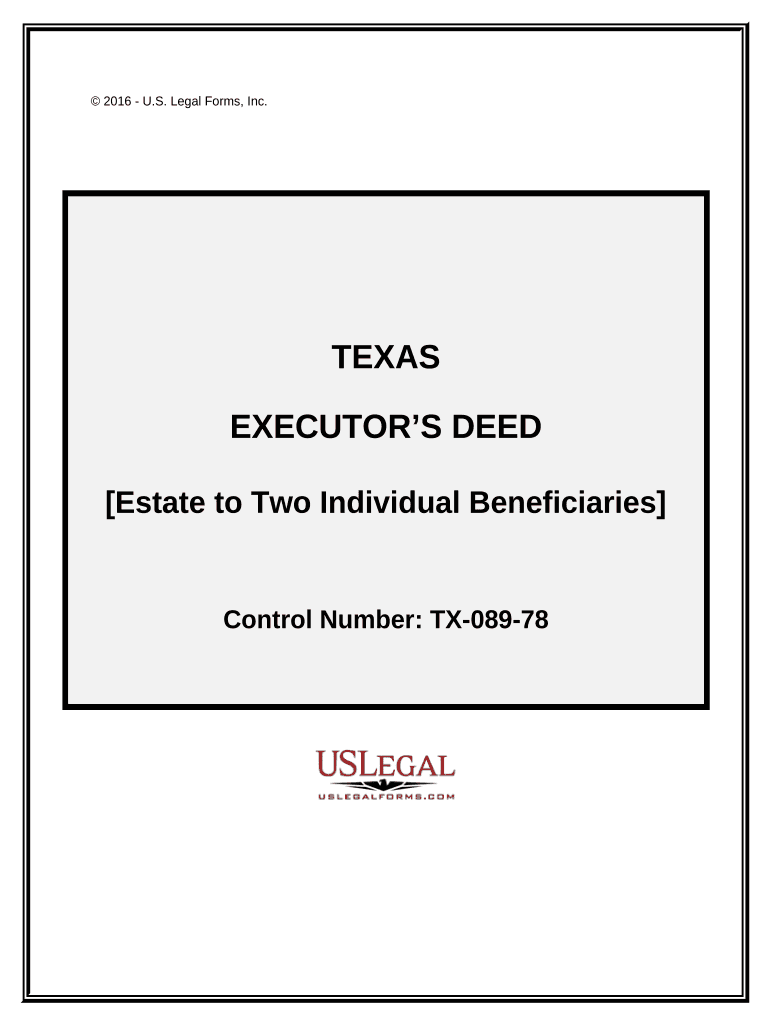 Texas Deed Estate  Form