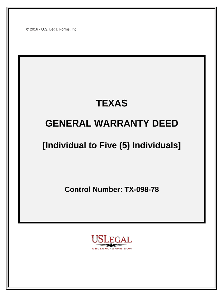 General Warranty Deed Texas  Form