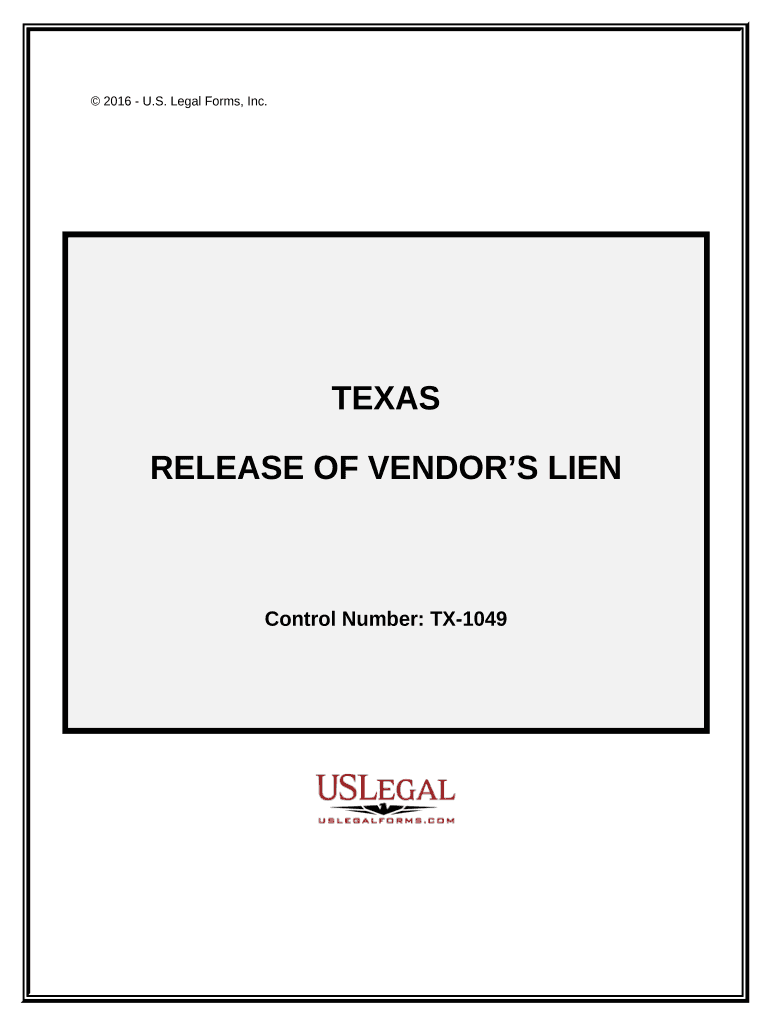 Vendors Lien  Form