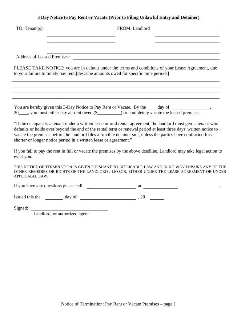 Texas Pay Rent  Form