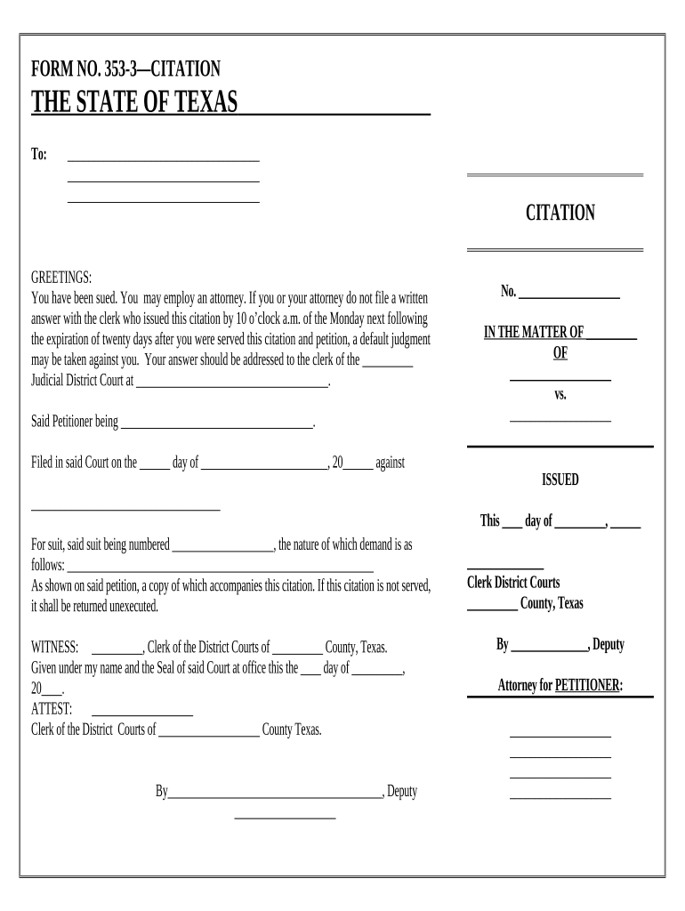 Summons Official  Form