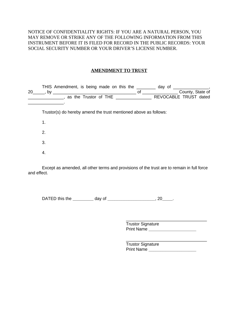 Tx Trust  Form