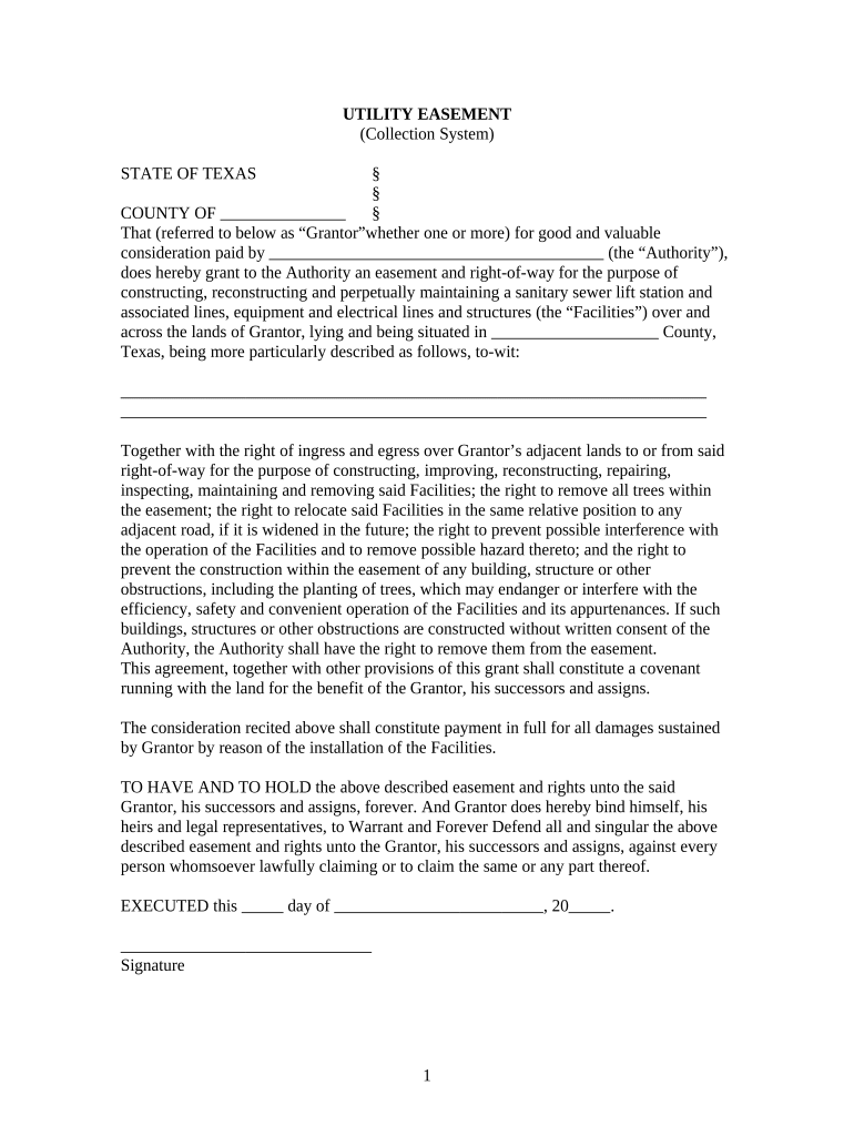 Texas Utility  Form