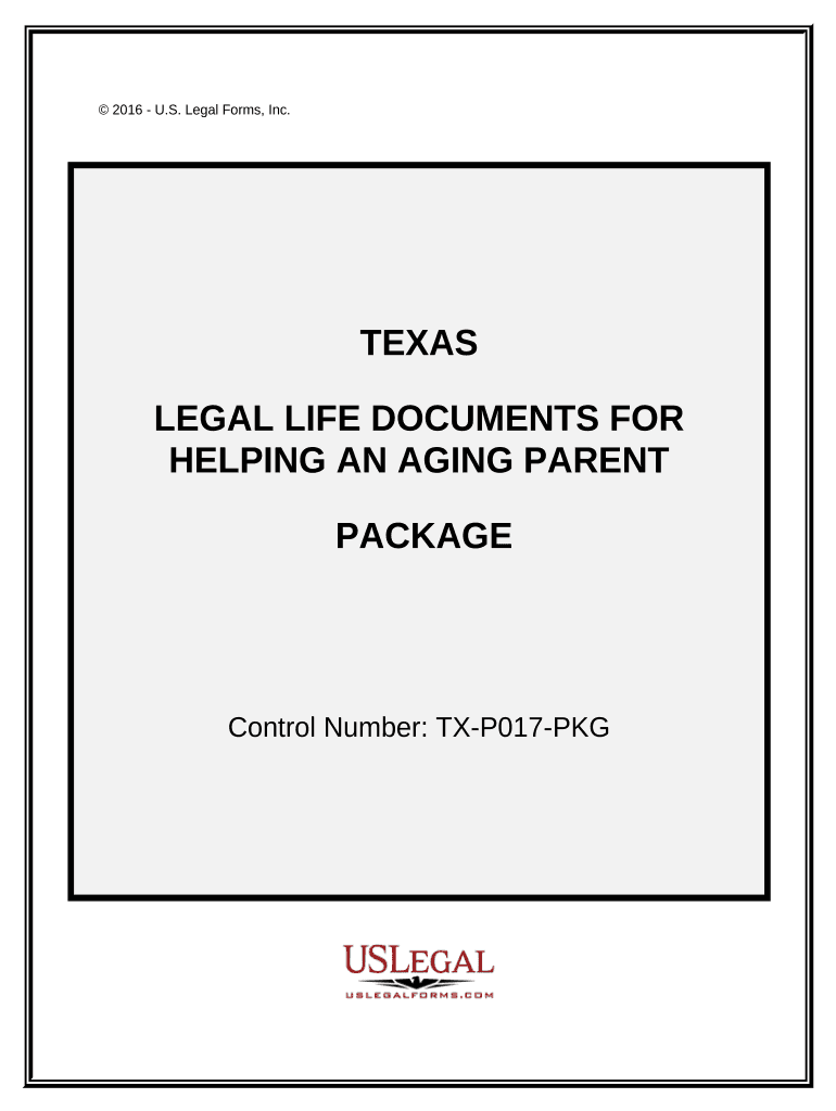 Aging Parent Package Texas  Form