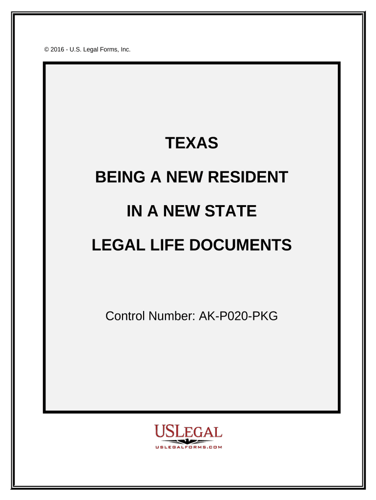 New State Resident Package Texas  Form