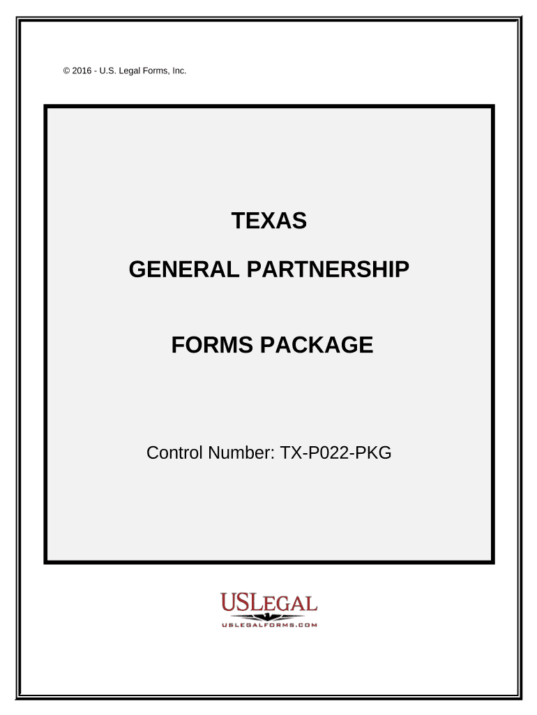 General Partnership Package Texas  Form