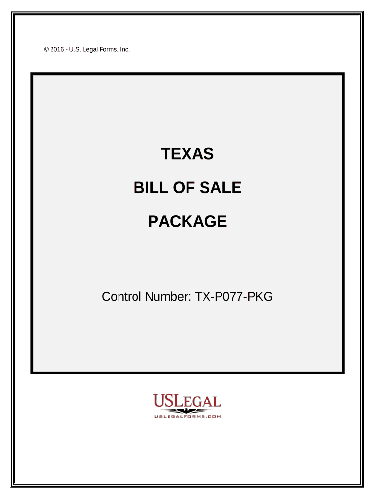Texas Bill Sale Form