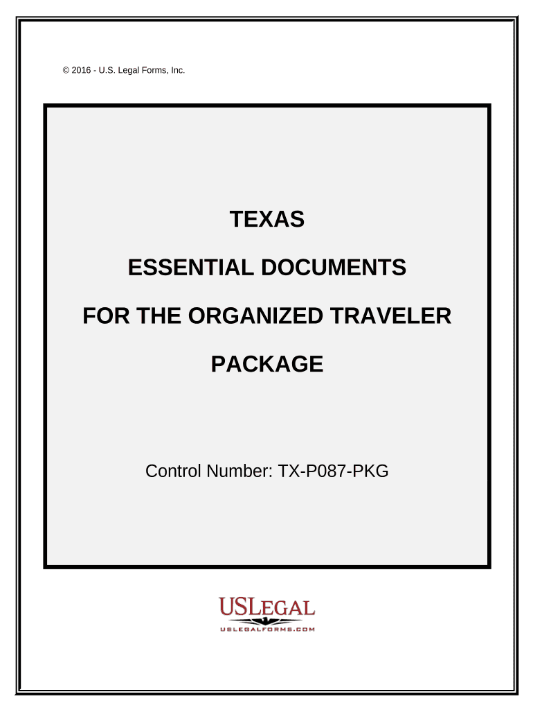 Texas Organized  Form