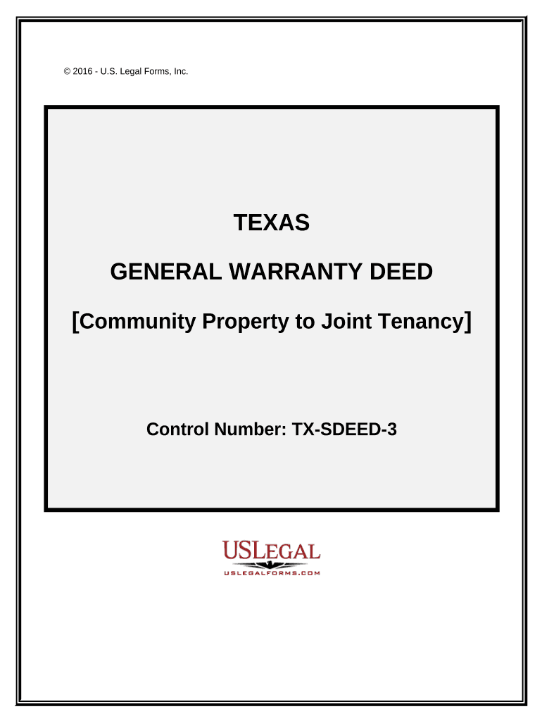 Texas Joint Tenancy  Form