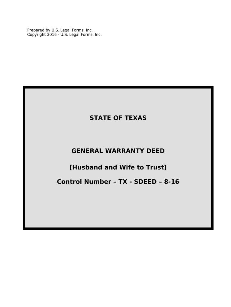 General Warranty Deed Texas  Form