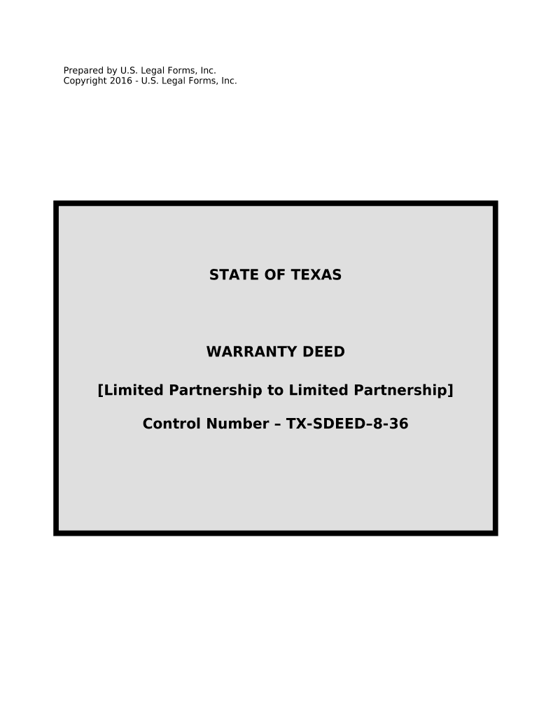 Texas Limited Partnership Form