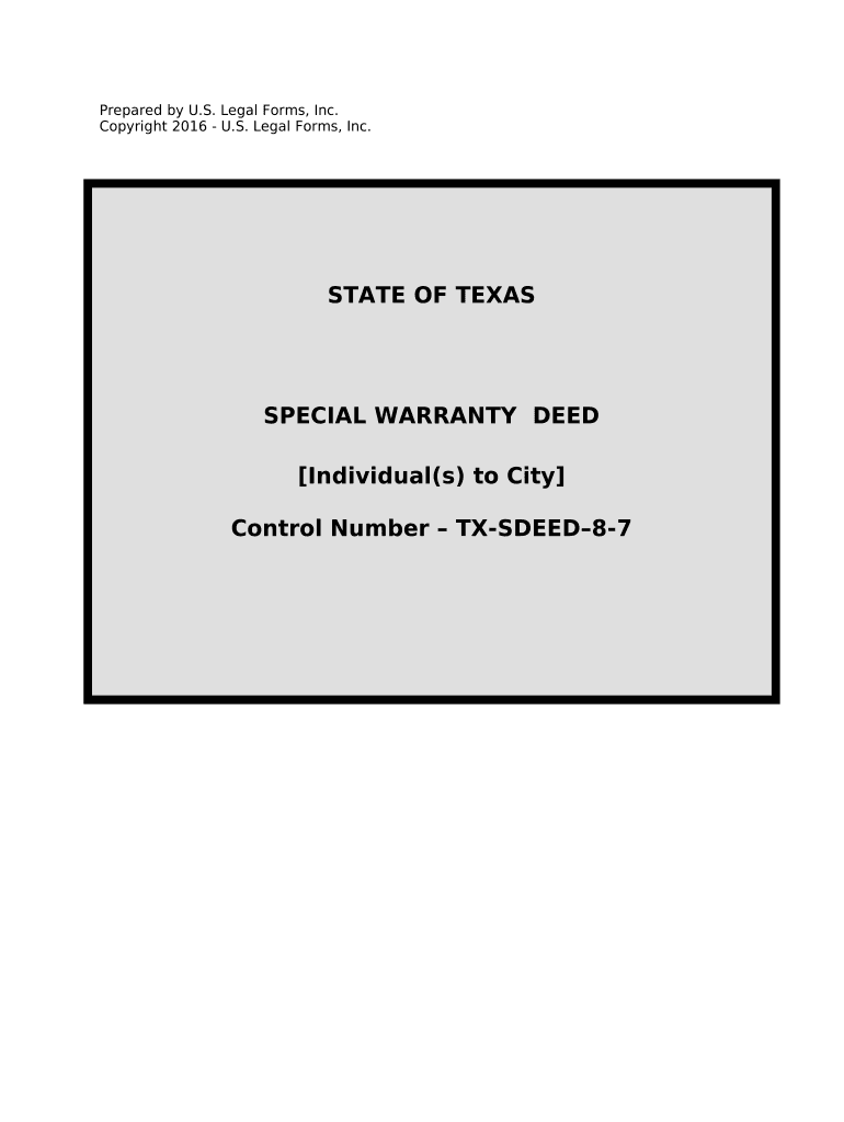 Special Warranty Deed  Form