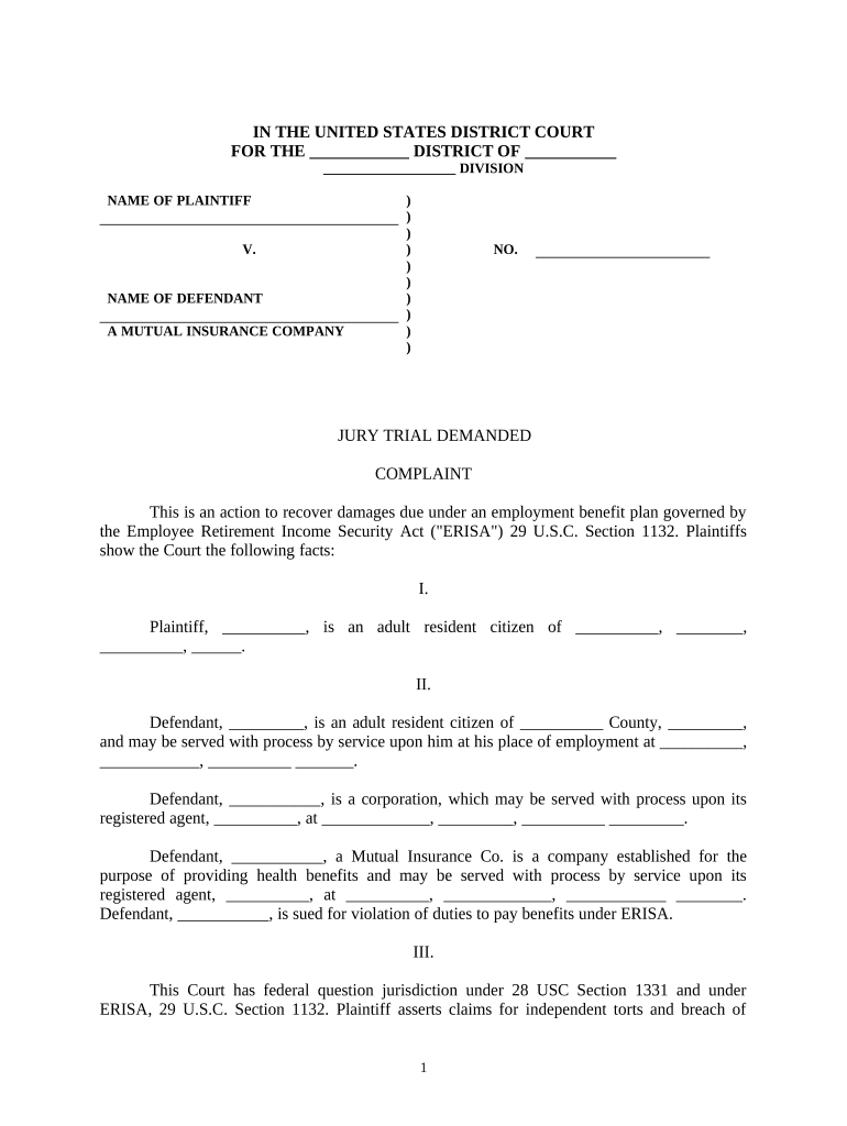 Jury Trial Demand  Form