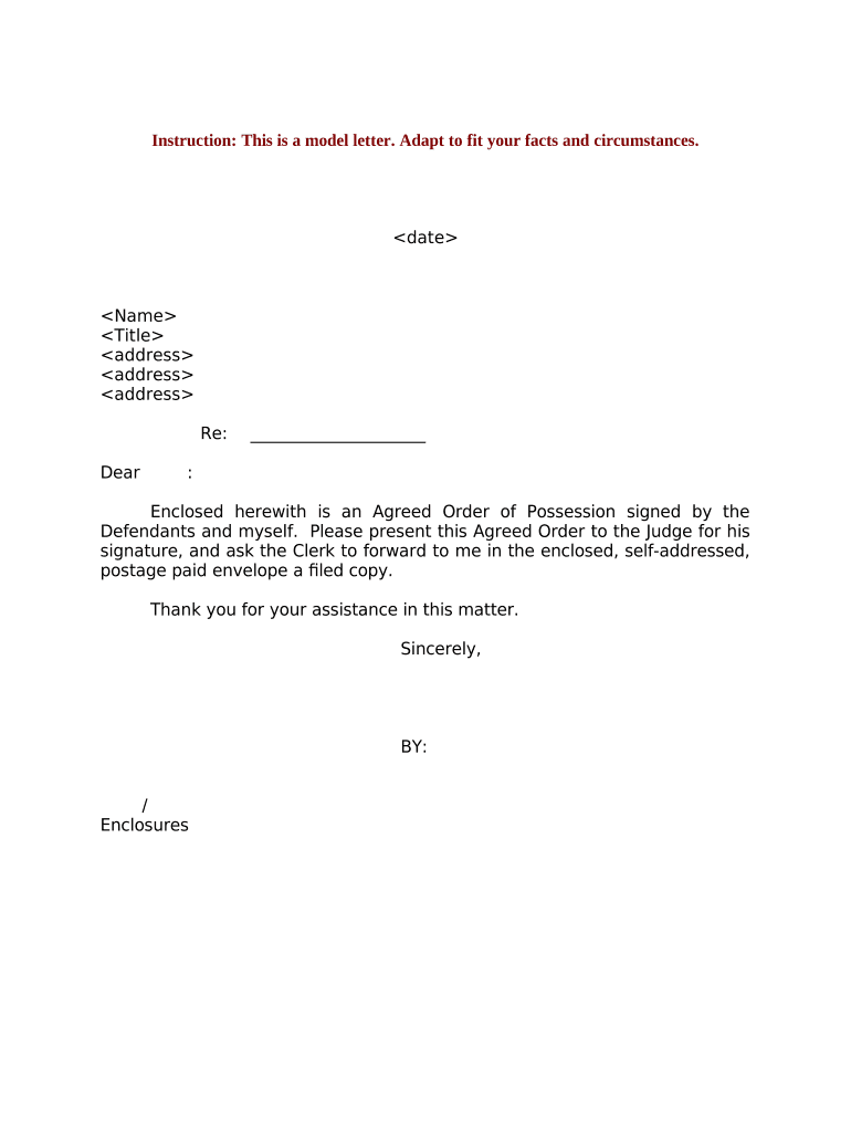 Letter to Court Template  Form