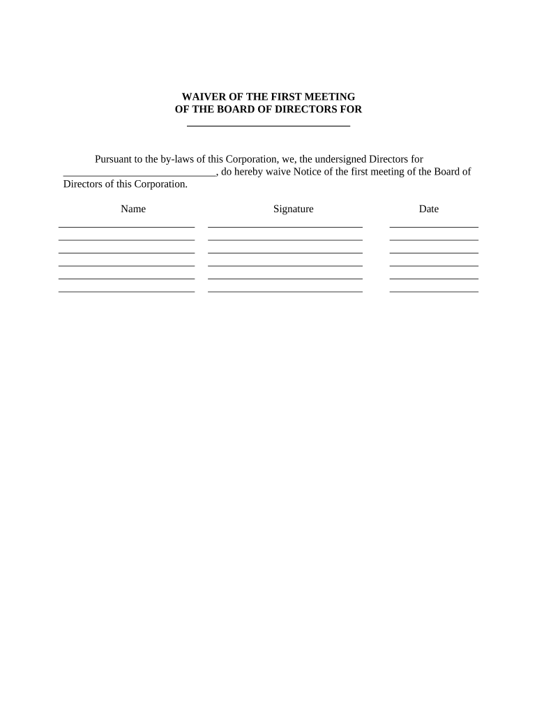 Board Directors Corporate  Form