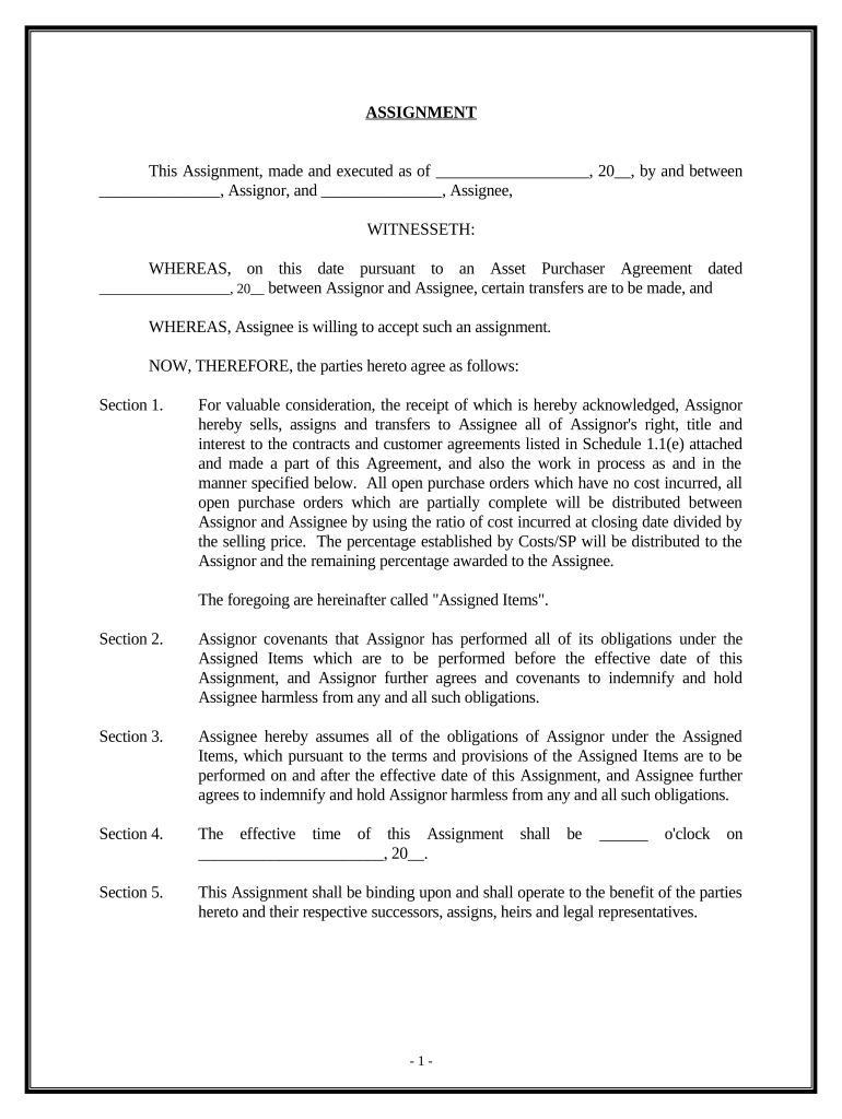 Assignment Transaction  Form