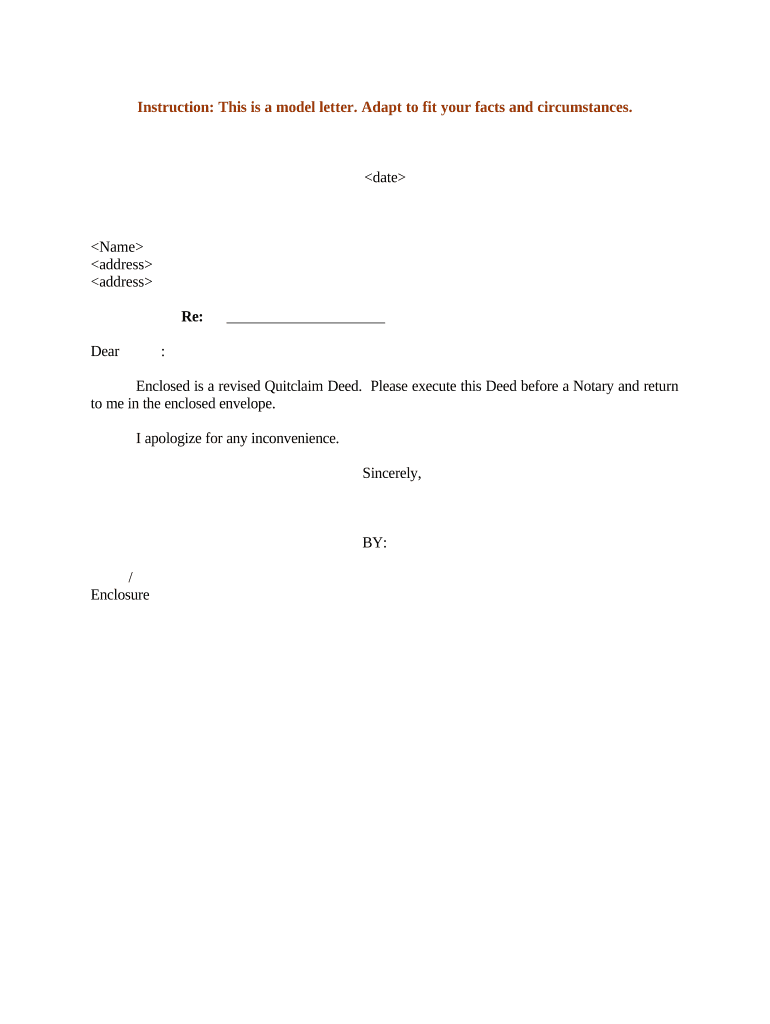 Sample Letter Deed  Form