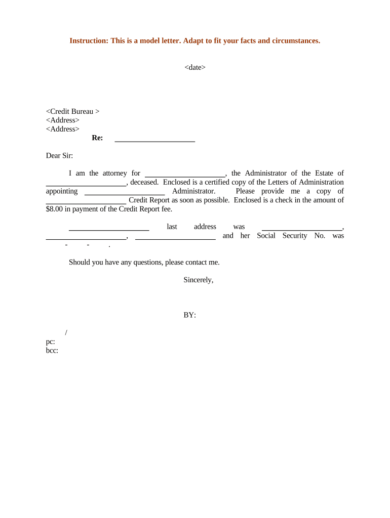 Letter Credit Attorney  Form