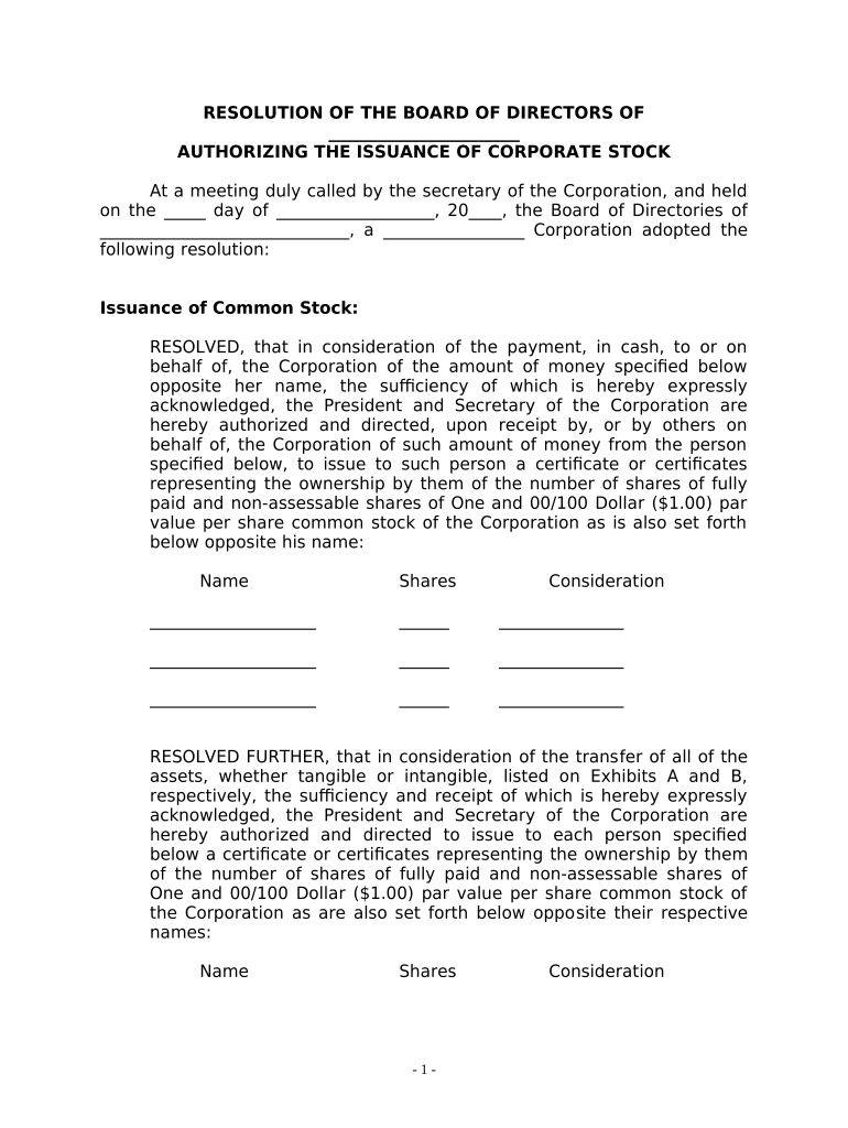 Issue Shares  Form