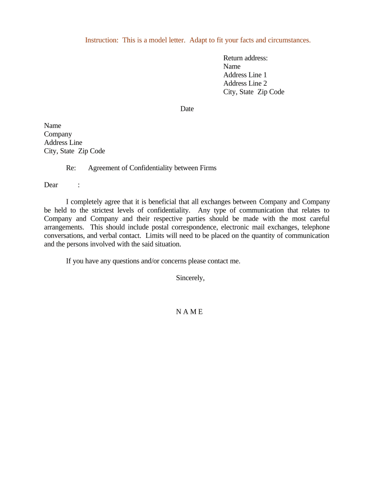 Sample Letter Agreement  Form