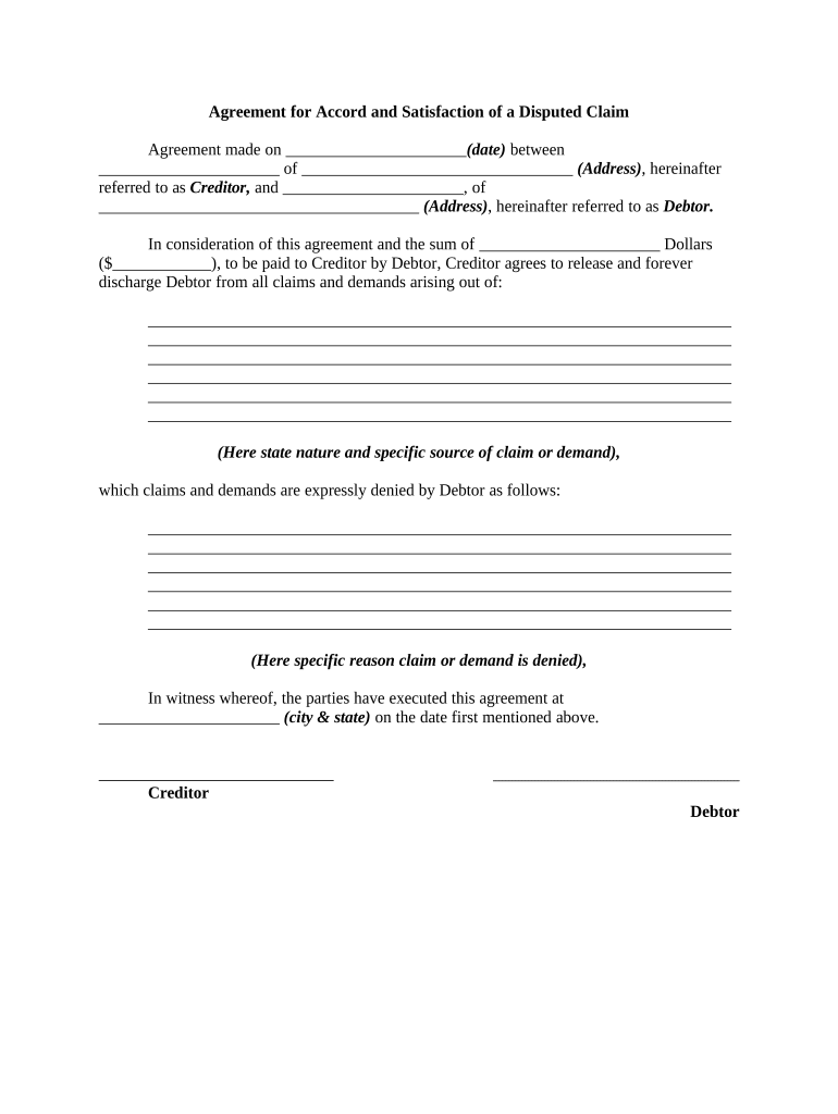 Disputed Claim  Form