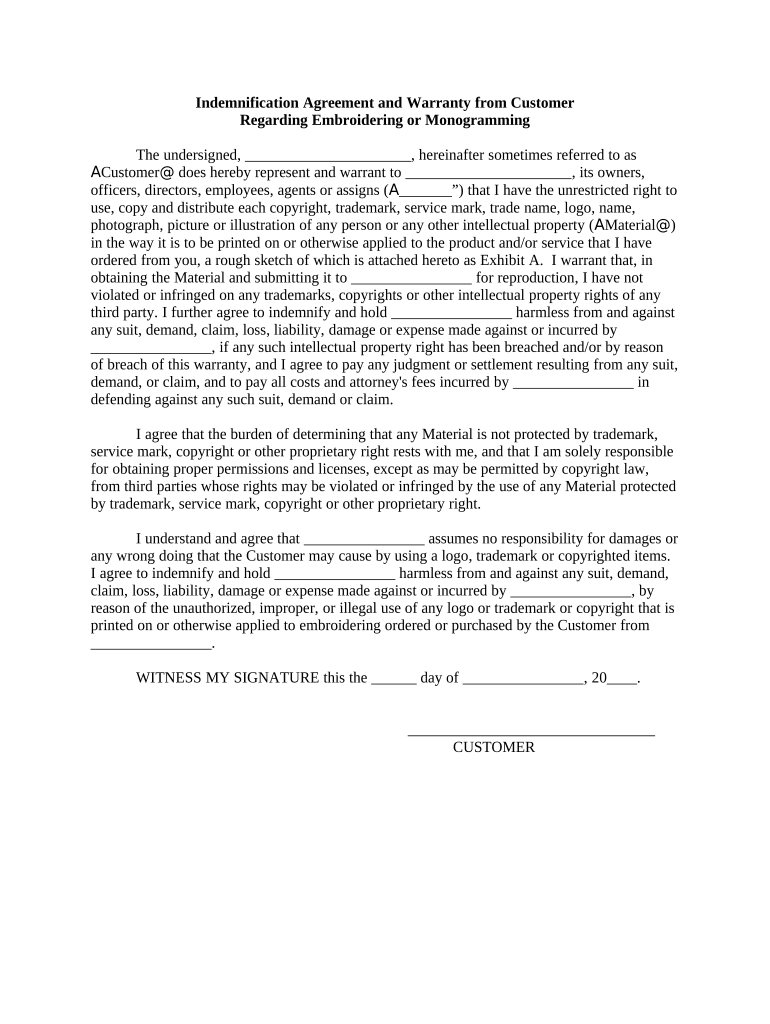 Warranty Customer  Form