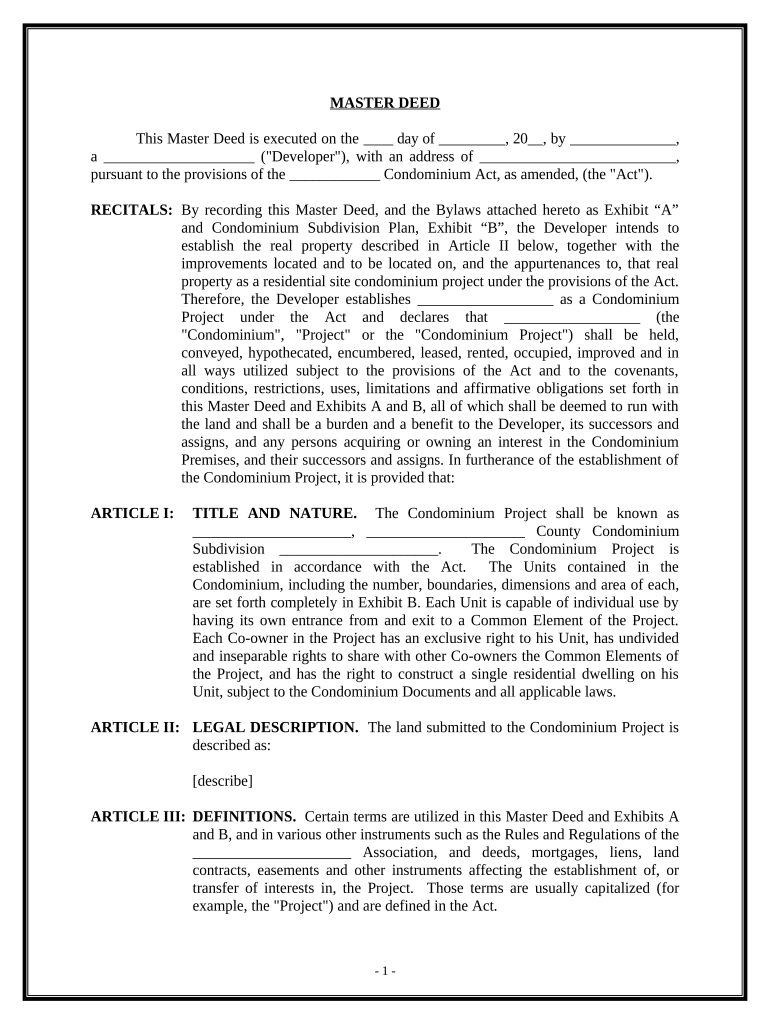 Deed Condo  Form