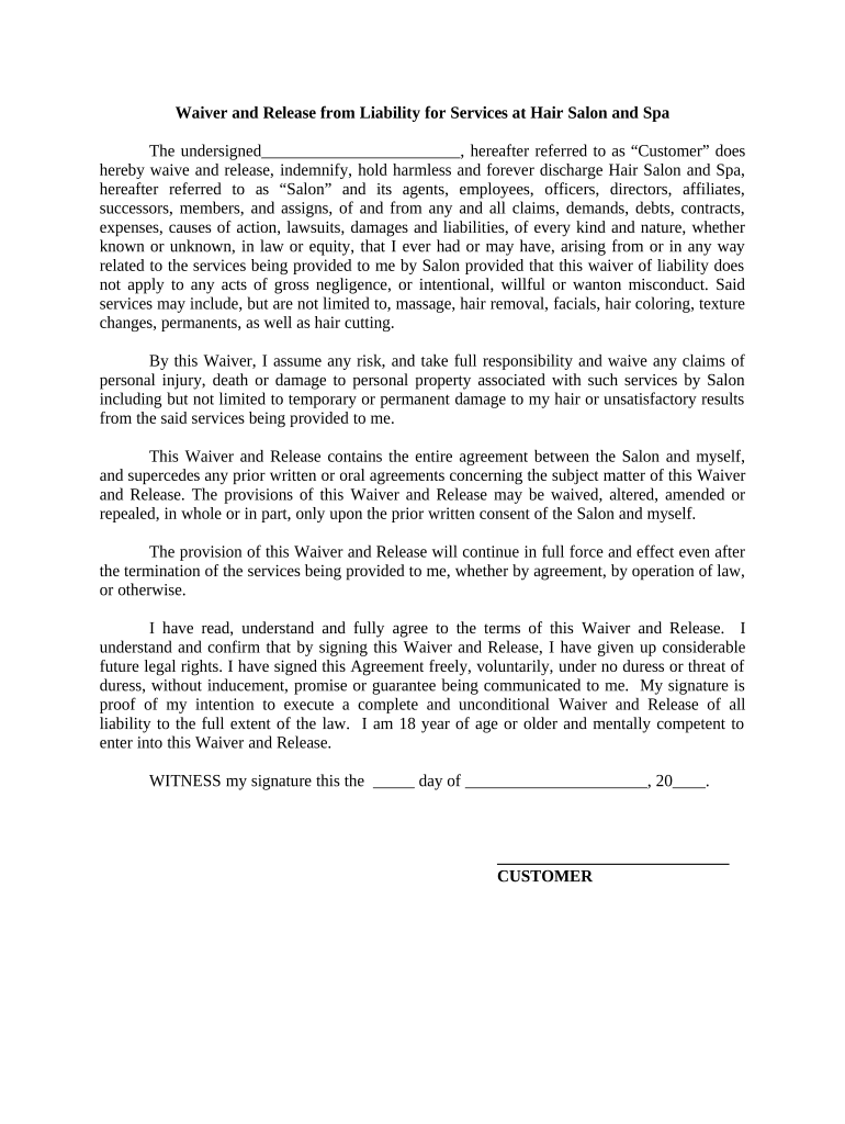 Waiver Form