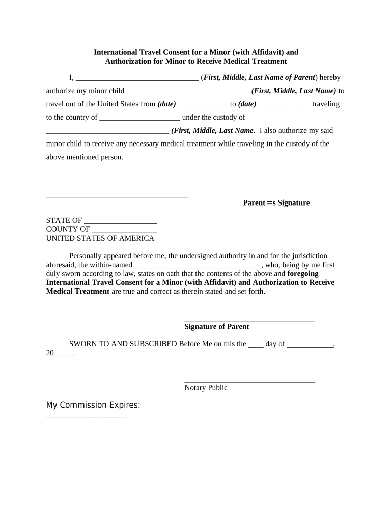 Travel Minor  Form