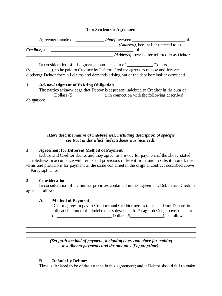 Debt Form