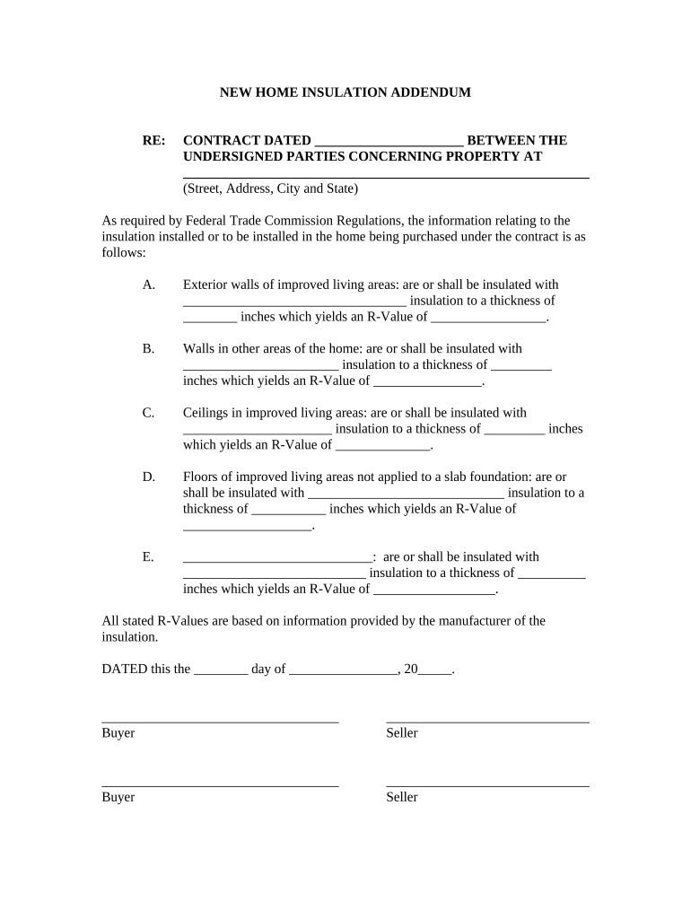 Fill and Sign the Addendum Required Agreement Form