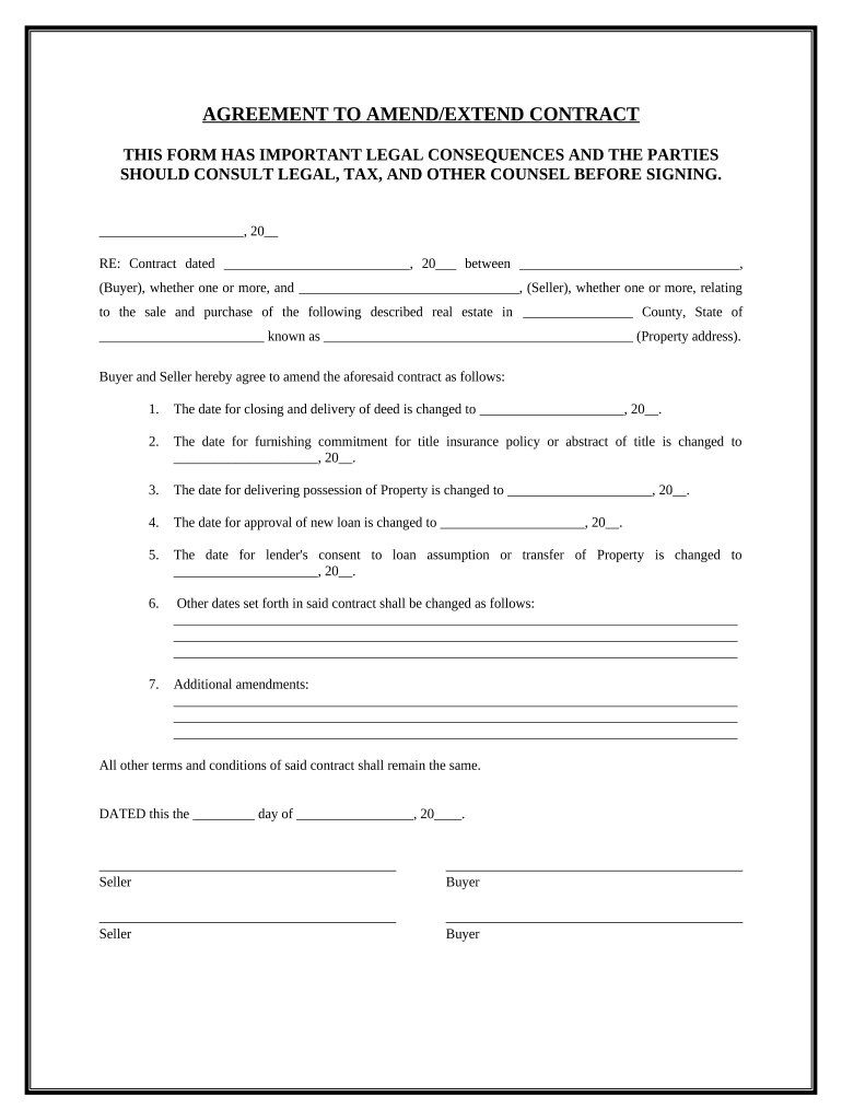 Amend Real Estate  Form