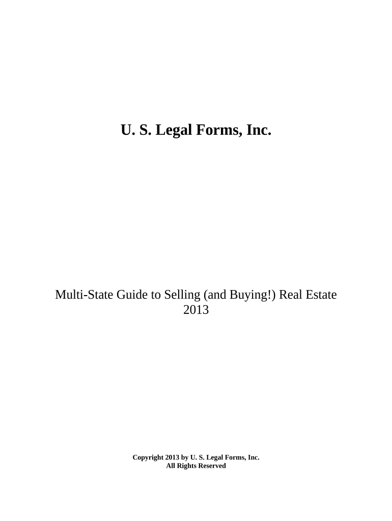 LegalLife Multistate Guide and Handbook for Selling or Buying Real Estate  Form