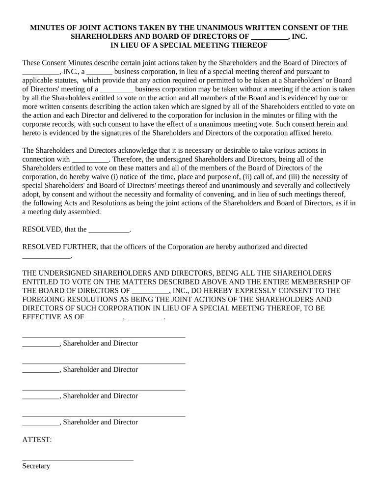 Consent Lieu Meeting  Form