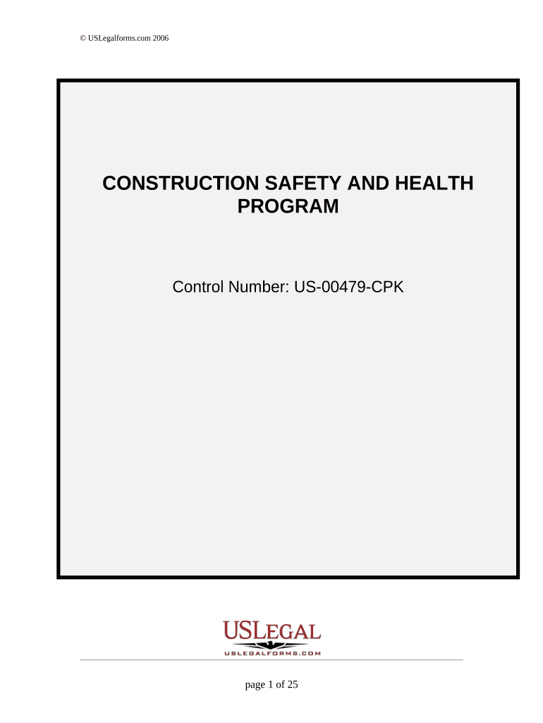 Construction Safety Plan  Form