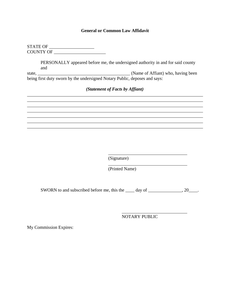 Common Law PDF  Form