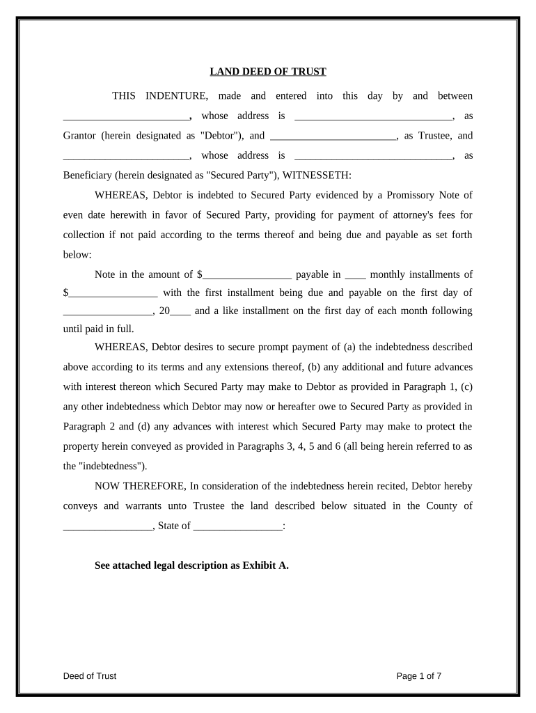 Deed Trust Form PDF