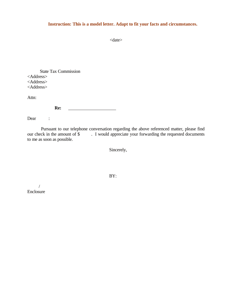 Sample Letter Commission  Form