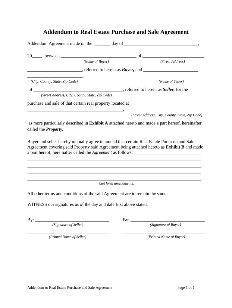 Addendum Form