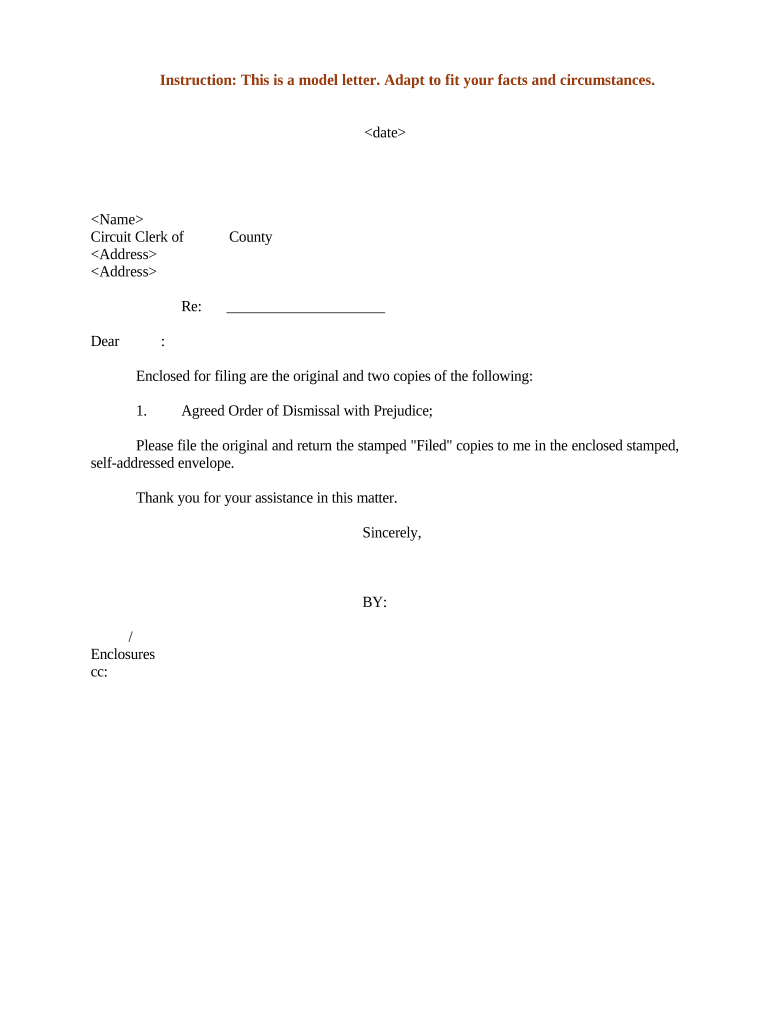 Letter with Instructions  Form