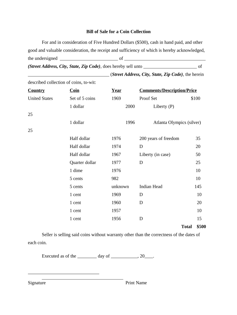 Bill Form Download