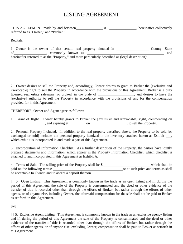 Agent Agreement  Form