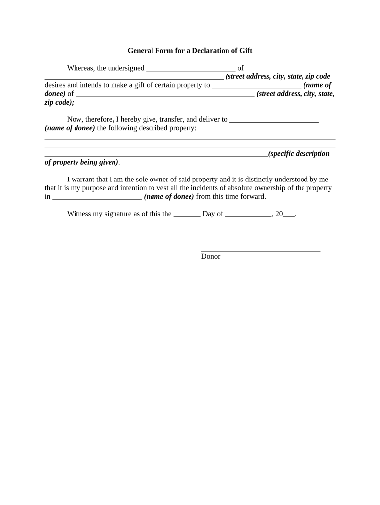 Declaration Form
