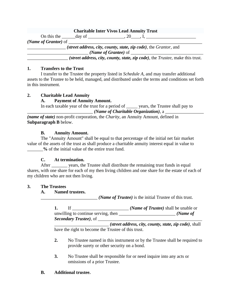 Charitable Lead  Form