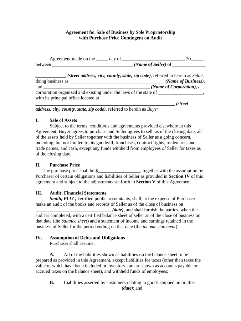 Sole Proprietorship  Form